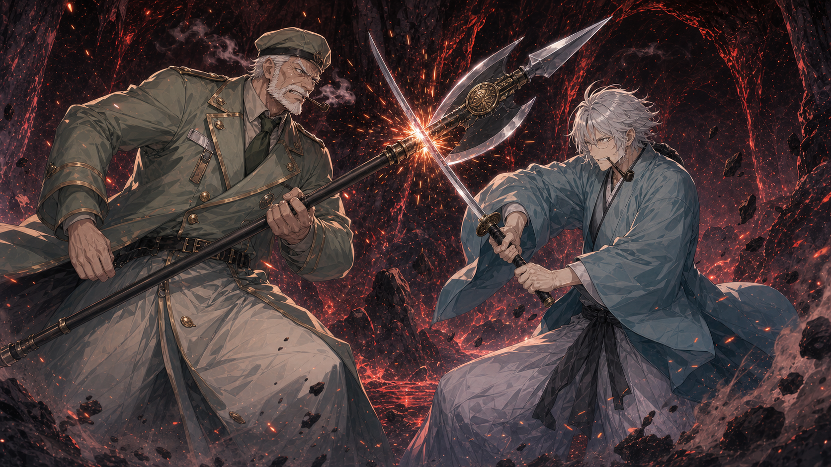 この星で、最後の愛を語る。第二十二話 最強と最狂 の挿絵。戦争終結後、カルナックは帝国から離脱し再び孤児院へと戻る。孤児院の運営は厳しいながらも彼が戻ってきてからは安定し始めた。カルナックは修道士や孤児達と幸せに暮らし始めたがそう長くは続かなかった。カルナックの脱退によって反逆罪の罪に囚われた残りの二人のうち一人は孤…の場面。