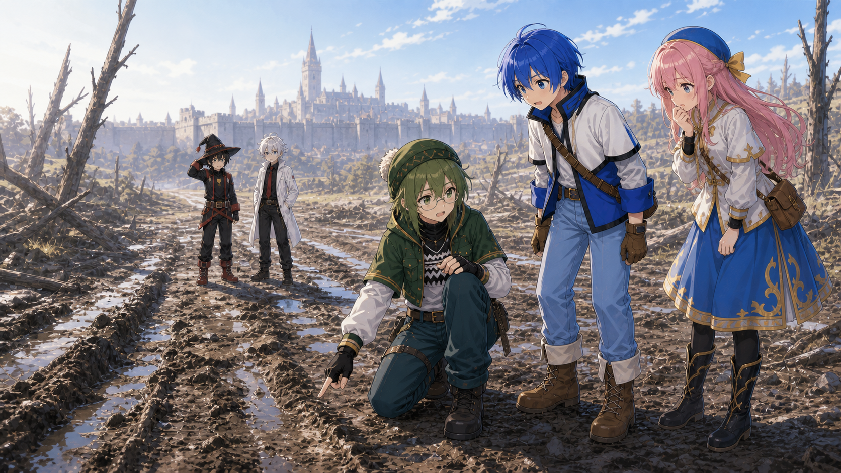 この星で、最後の愛を語る。第三十話 消えた巨人と消失の謎 の挿絵。「それこそ分からねぇ、今言ったろう？ 閃いちまえば誰でも運べるんだって。帝国の可能性もあるし西側の可能性もある、考えたくはねぇが東のケルヴィン領主って可能性だって捨てきれねぇ。言っちまえばメリアタウンの住人全員だって可能性はある。これは揉めるだろうな」の場面。