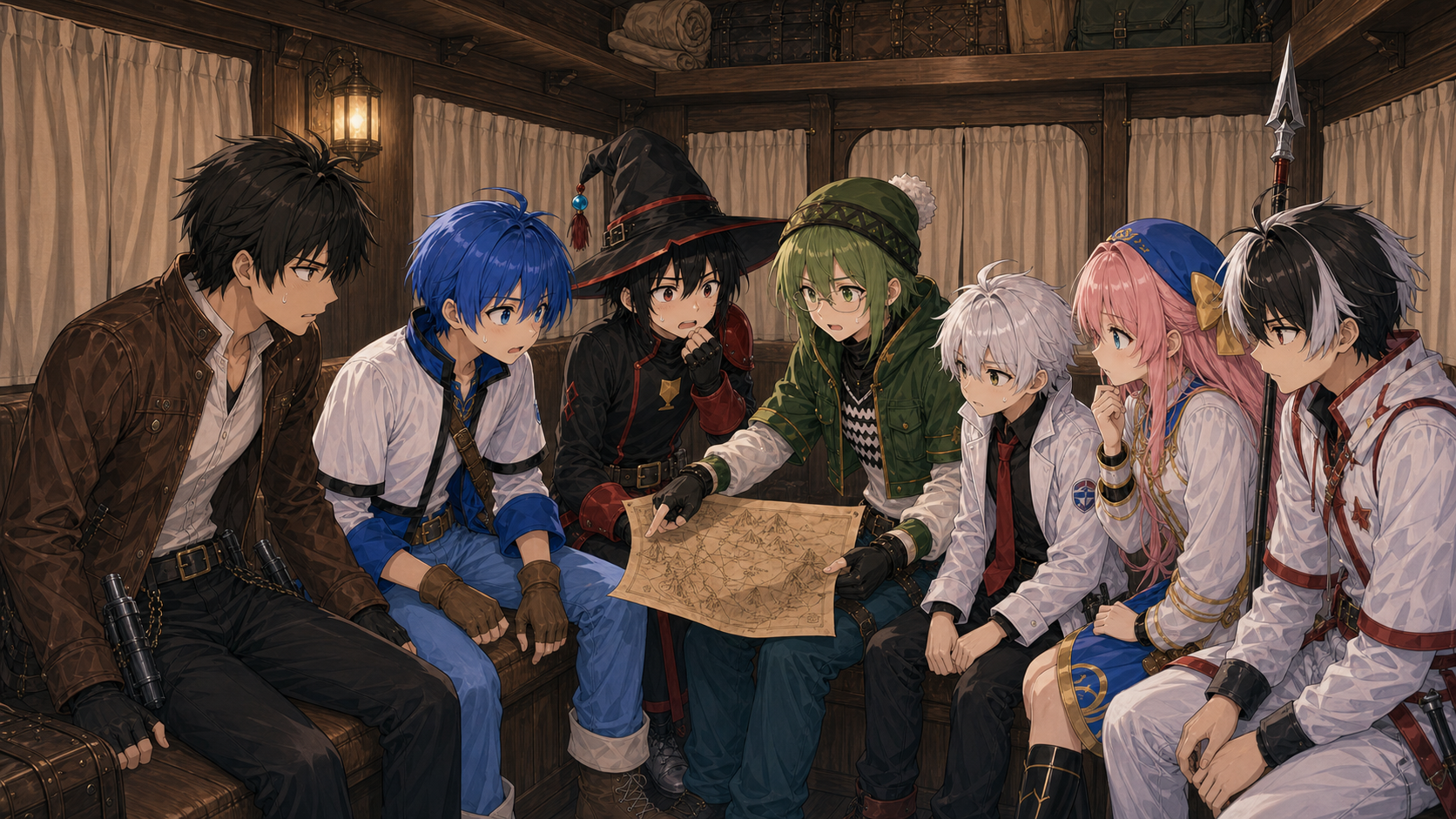 この星で、最後の愛を語る。第三十一話 世界情勢と彼等 の挿絵。一通りの事はガズルが一人で喋って終わった、レイとアデルはやっと落ち着きを取り戻したのか体の痙攣が徐々に収まり始めた。この二人に刻まれたトラウマは他の面々が予想する以上なのだとこの時初めて知る。普段このような事が起きることも無く、いざ戦闘となればその強さは折り紙…の場面。