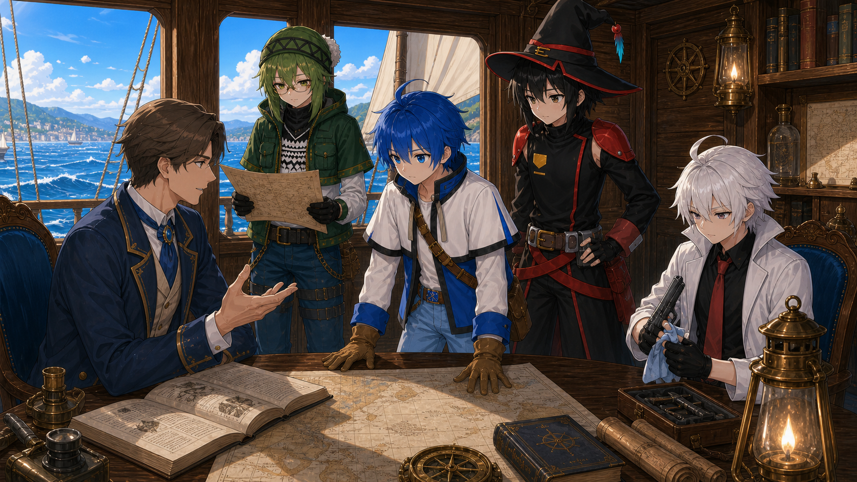 この星で、最後の愛を語る。第三十九話 西大陸へ の挿絵。語り継がれたお伽噺「幻魔大戦物語」の舞台であり、千年前に起きた炎の厄災。イゴール・バスカヴィルが引き起こした魔力暴走によって作られた巨大クレーター。その他にも細かい物を含めれば戦争だ内戦だとそれなりの数はある。の場面。